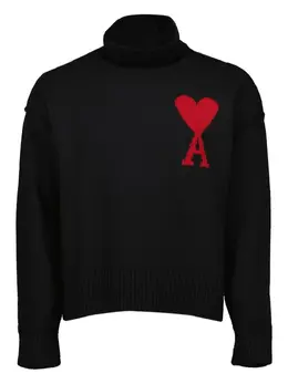 AMI Paris: Чёрный свитер  Ami de Cœur