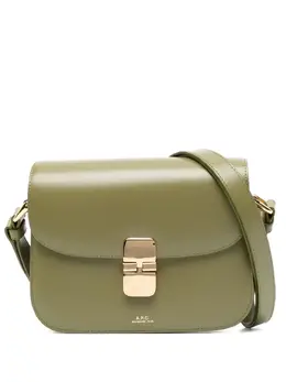A.P.C.: Зелёная сумка через плечо  Grace