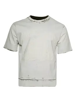 MM6 Maison Margiela: Бежевая футболка 