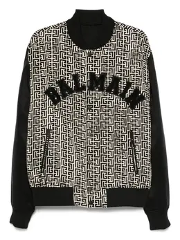 Balmain: Чёрная куртка 