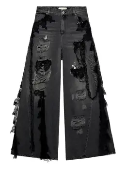 Blumarine: Рваные джинсы 