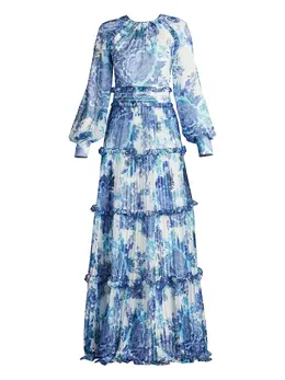 Tadashi Shoji: Платье с растительным принтом 