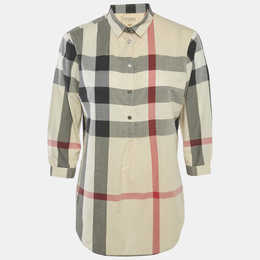Burberry: Бежевое платье 