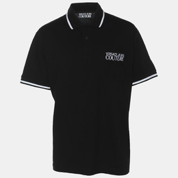 Versace Jeans Couture: Чёрное поло 