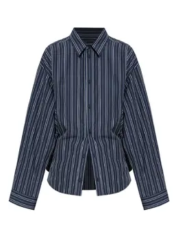 Balenciaga: Рубашка в полоску 