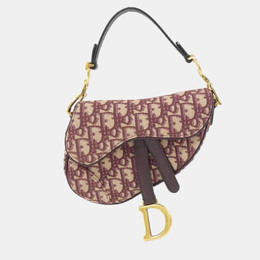 Dior: Бордовая сумка 