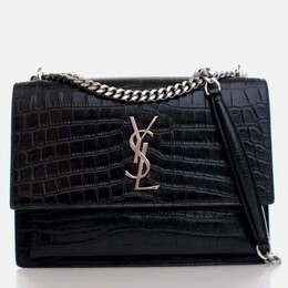 Saint Laurent Paris: Чёрная сумка  Sunset Medium