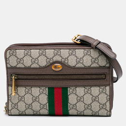 Gucci: Бежевый кошелёк  GG Supreme