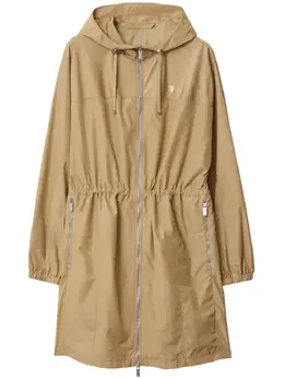 Burberry: Пальто с капюшоном 
