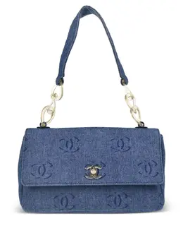CHANEL Pre-Owned: Голубая сумка 