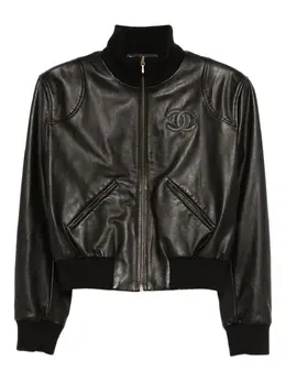 CHANEL Pre-Owned: Чёрная куртка 