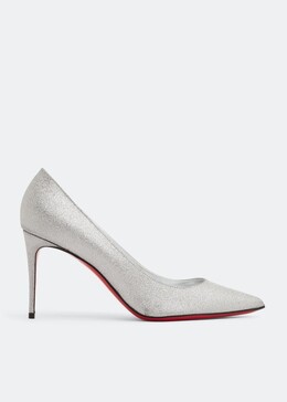 Christian Louboutin: Серебристые туфли  Kate 85