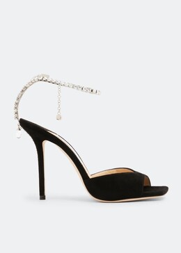 Jimmy Choo: Чёрные сандалии  Saeda 100