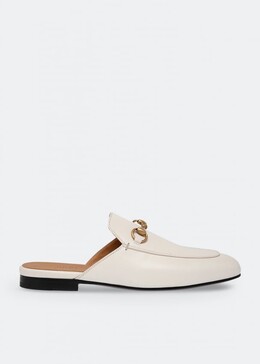 Gucci: Белые сабо  Princetown
