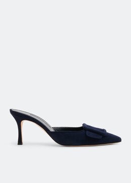 Manolo Blahnik: Синие сабо  Maysale