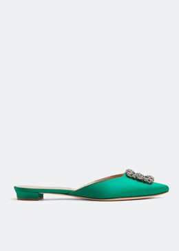 Manolo Blahnik: Зелёные сабо 