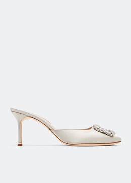Manolo Blahnik: Серые сабо 