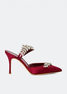 Manolo Blahnik: Бордовые сабо 