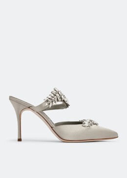 Manolo Blahnik: Серые сабо 