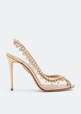 Aquazzura: Золотые сандалии  Temptation