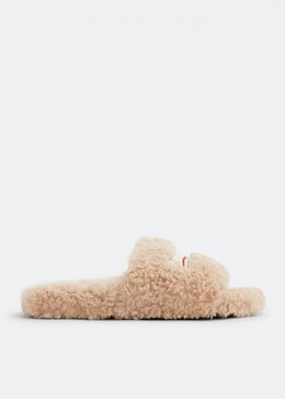 Balenciaga: Бежевые сандалии  Furry