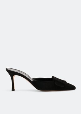 Manolo Blahnik: Чёрные сабо  Maysale