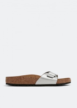 Birkenstock: Серебристые сандалии  Madrid