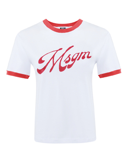 MSGM: Белая футболка 