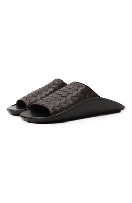 Bottega Veneta: Коричневые шлёпанцы 