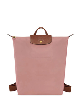 Longchamp: Розовый рюкзак 