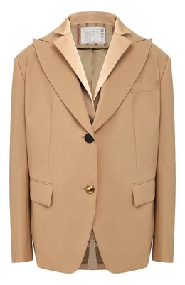 Sacai: Чёрный жакет 