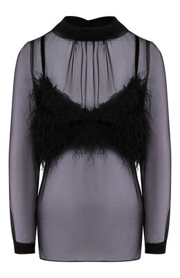 Sacai: Чёрная блуза 
