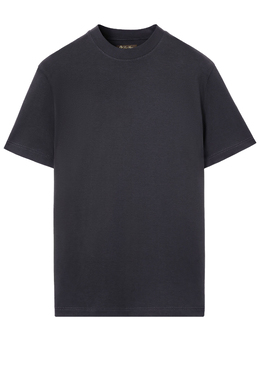 LORO PIANA: Синяя футболка 