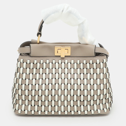 Fendi: Белая сумка на руку  Peekaboo