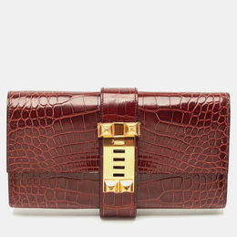 Hermes: Коричневый клатч 