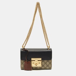 Gucci: Чёрная сумка  GG Supreme