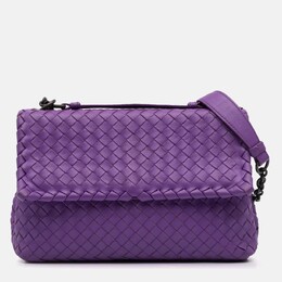 Bottega Veneta: Фиолетовая сумка  Intrecciato