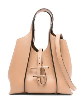Tod's: Бежевая сумка-шоппер 
