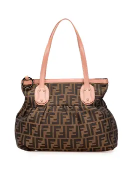 Fendi Pre-Owned: Коричневая сумка-шоппер 