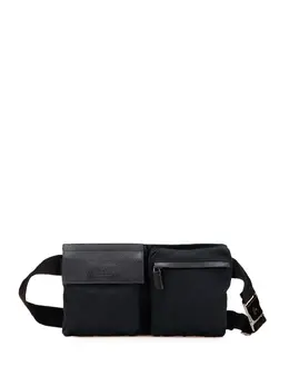Gucci Pre-Owned: Чёрная поясная сумка 