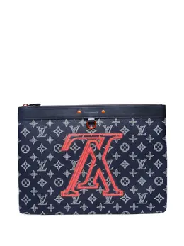 Louis Vuitton Pre-Owned: Синий клатч 