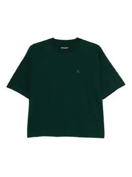 Carhartt WIP: Зелёная футболка 