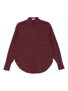 Brunello Cucinelli: Бордовая рубашка  Monili