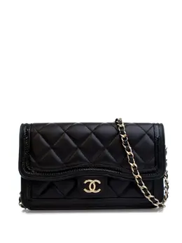 CHANEL Pre-Owned: Чёрная сумка через плечо 