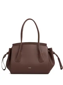 Jil Sander: Коричневая сумка-шоппер  Drawstring
