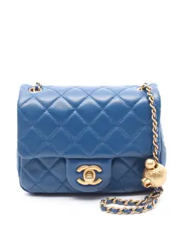 CHANEL Pre-Owned: Голубая сумка через плечо 