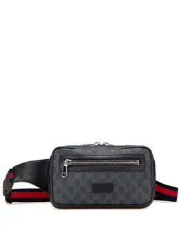 Gucci Pre-Owned: Чёрная поясная сумка 
