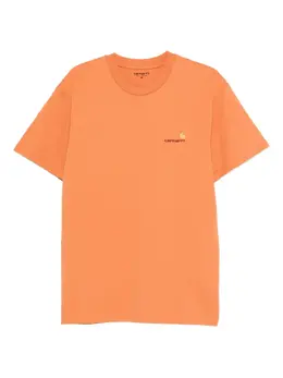 Carhartt WIP: Оранжевая футболка 
