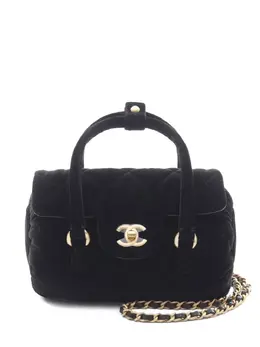 CHANEL Pre-Owned: Чёрная сумка-шоппер 