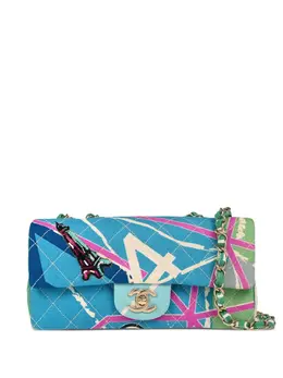 CHANEL Pre-Owned: Голубая сумка через плечо 